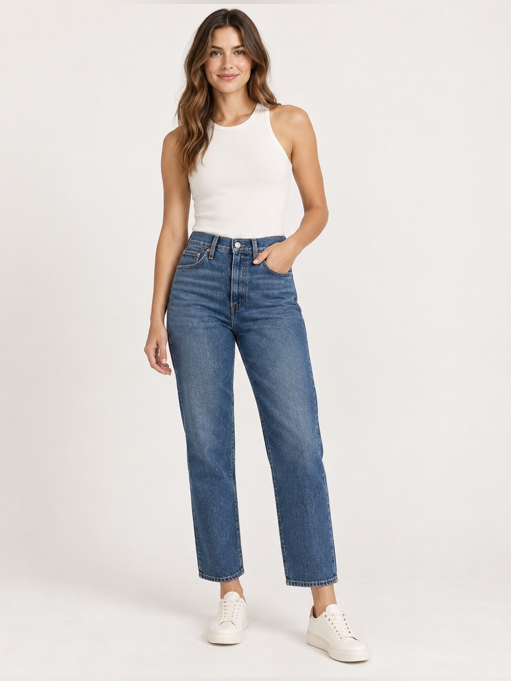 Madewell The Perfect Vintage Straight Jeans Size 28 Medium Wash High Rise